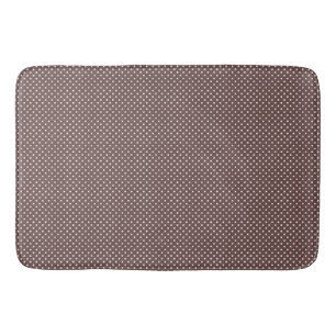 Tapis De Bain Décor de salle de bain rétro à pois ivoire marron