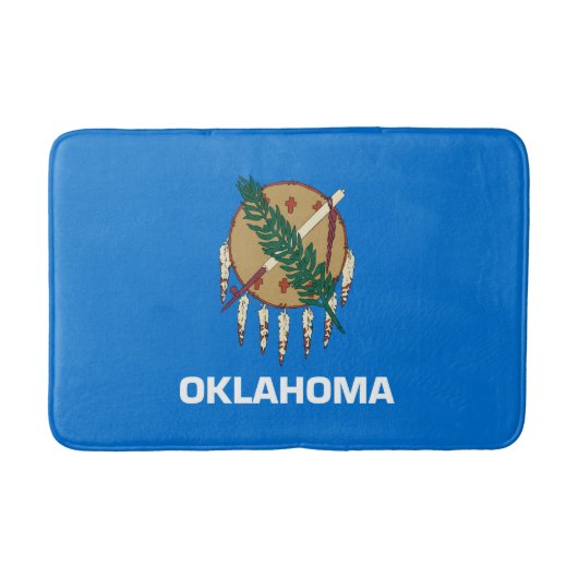Tapis De Bain Décor design du drapeau de l'État de l'Oklahoma (Devant)