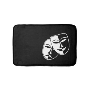 Tapis De Bain Décor noir et blanc de Bath de drame de théâtre
