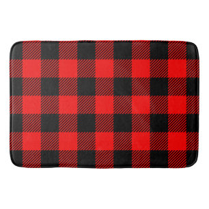 Tapis De Bain Décor rouge et noir de contrôle de Buffalo de