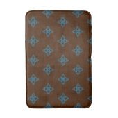 Tapis De Bain Décor turquoise bleu et Brown (Devant (Vertical))