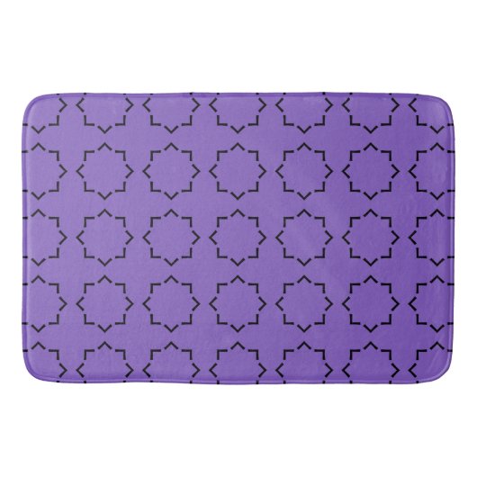 Tapis De Bain Décor violet et noir (Devant)