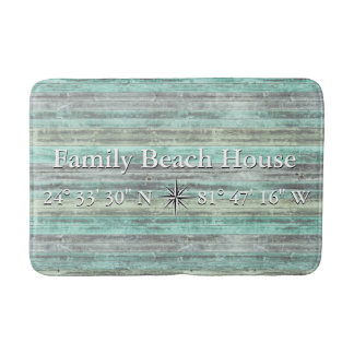 Tapis De Bain Décoration Côtière Personnalisée Et Longitude