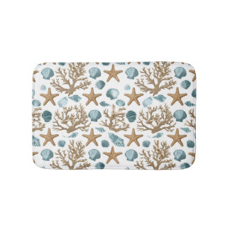 Tapis De Bain Décoration de salle de bain de plage côtière en co