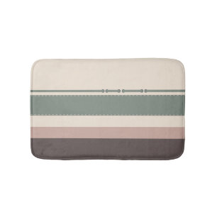 Tapis De Bain Décoration intérieure minimaliste à rayures pastel
