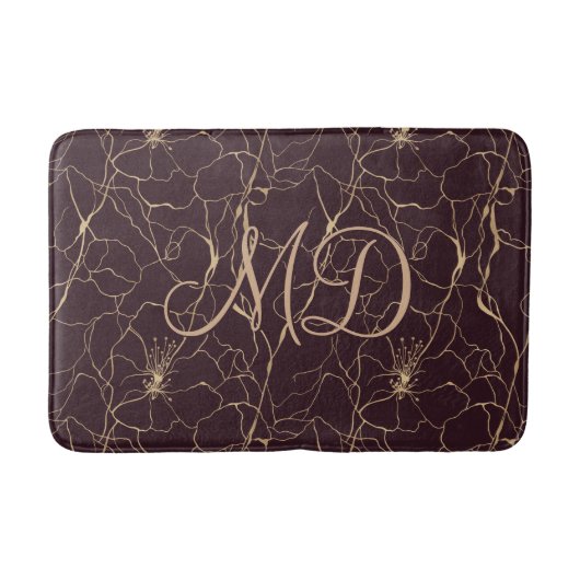 Tapis De Bain Deep Purple Chic Moderne Esthétique (Devant)