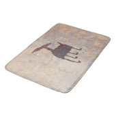 Tapis De Bain Deer Petroglyph Rinconada Canyon NM (Angle)