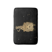 Tapis De Bain Déesse du Zodiaque | Astrologie Cosmic Gold Leo (Devant (Vertical))