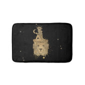 Tapis De Bain Déesse du Zodiaque | Astrologie Cosmic Gold Leo (Devant)