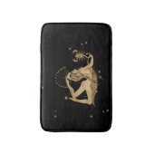 Tapis De Bain Déesse du Zodiaque | Astrologie Cosmologique Gold  (Devant (Vertical))