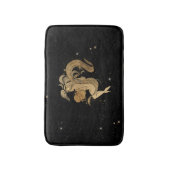 Tapis De Bain Déesse du Zodiaque | Astrologie Cosmologique Gold  (Devant (Vertical))