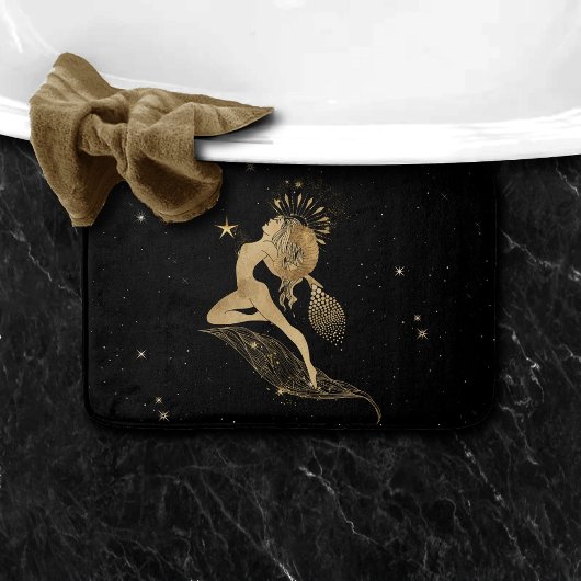 Tapis De Bain Déesse du Zodiaque | Astrologie des baies d'or cos