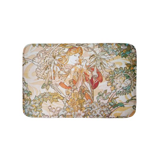 Tapis De Bain Déesse Fleur Art Nouveau (Devant)