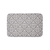 Tapis De Bain Défiler Damask Pattern Crème sur gris (Devant)