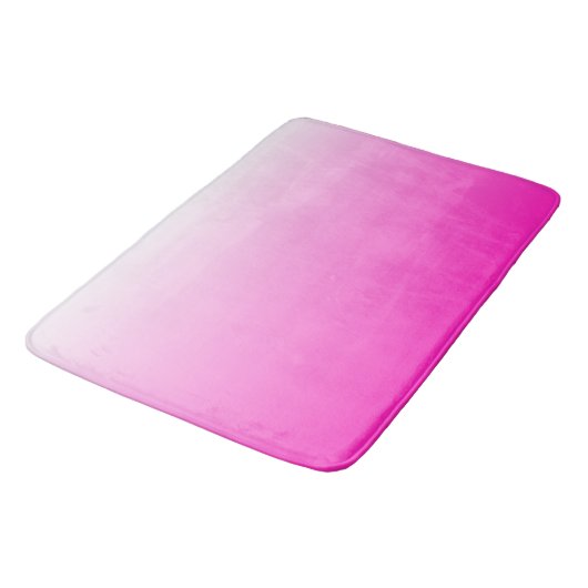 Tapis De Bain dégradé à deux tons foncé rose chaud (Angle)