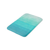 Tapis De Bain dégradé blanc turquoise, teintes turquoise (Angle)