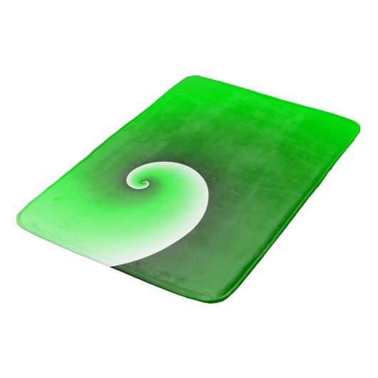 Tapis De Bain Dégradé blanc vert (Angle)