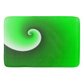 Tapis De Bain Dégradé en spirale vert blanc (Devant)