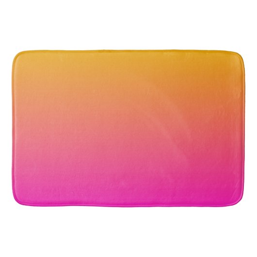 Tapis De Bain dégradé jaune et rose ombre (Devant)