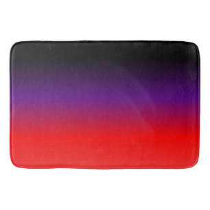 Tapis De Bain Dégradé noir, pourpre et rouge