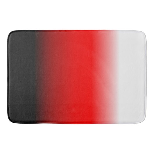 Tapis De Bain Dégradé noir, rouge et blanc (Devant)