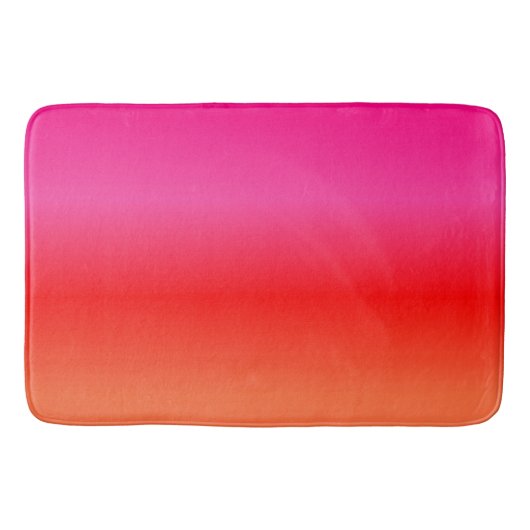Tapis De Bain Dégradé rose, rouge et orange (Devant)