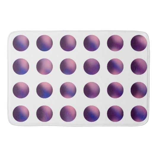 Tapis De Bain Dégradé Violet à Points Pattern | Moderne (Devant)