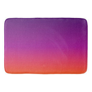 Tapis De Bain dégradé violet, rose et orange foncé