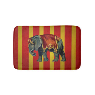 Tapis de bain d'éléphant de cirque vintage