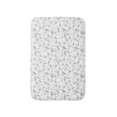 Tapis De Bain Délicat Gray Gris Floral Mat (Devant (Vertical))