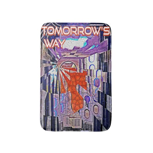 Tapis De Bain Demain's Way Aujourd'hui Retro Future Art (Devant (Vertical))