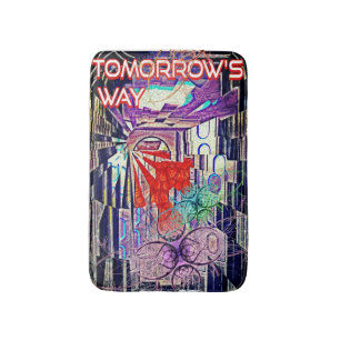 Tapis De Bain Demain's Way Aujourd'hui Retro Future Art