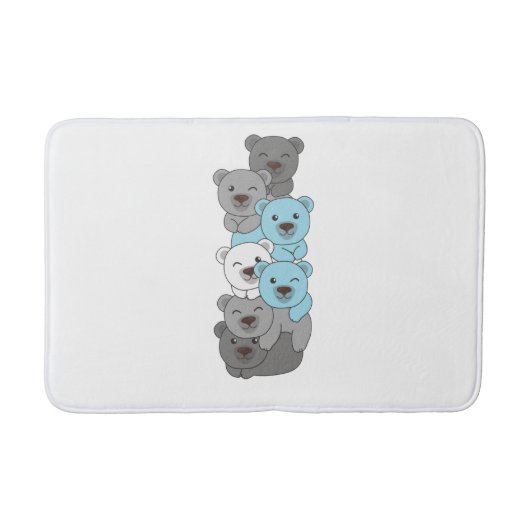 Tapis De Bain Demiboy Drapeau Pride Lgbtq Jote Bear Pile (Devant)