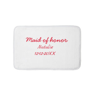Tapis De Bain Demoiselle d'honneur ajouter nom date année texte