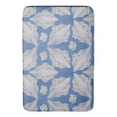 Tapis De Bain Denim avec Motif de répétition de dentelle (devant Vertical)
