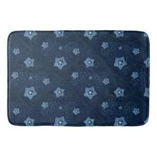 Tapis De Bain Denim Blue Star Motif Mat de bain