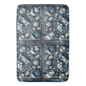Tapis De Bain Denim & Diamonds Bling Gemstone Glam Jewes (devant Vertical)