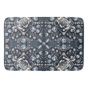 Tapis De Bain Denim & Diamonds Glam Bling Rose Bijoux