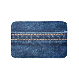 Tapis De Bain Dénim piqué : texture du jean closeup.
