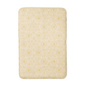 Tapis De Bain Dentelle Abstraite Dorée (Devant (Vertical))