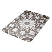 Tapis De Bain Dentelle blanche (Angle)