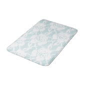 Tapis De Bain Dentelle blanche rose de menthe (Angle)