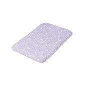 Tapis De Bain Dentelle de fleurs violettes florales inaltérables (Angle)