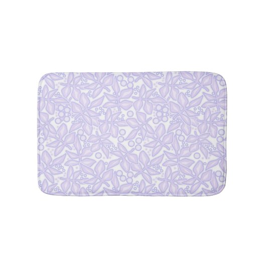 Tapis De Bain Dentelle de fleurs violettes florales inaltérables (Devant)