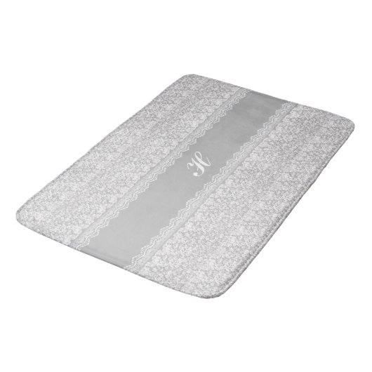 Tapis De Bain Dentelle élégante avec (ou sans) initiale (Angle)