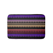 Tapis De Bain Dentelle multicolore sur noir (Devant)