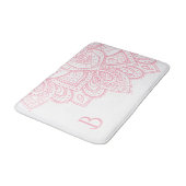 Tapis De Bain Dentelle rose Fille Mandala (Angle)