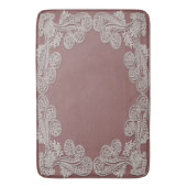 Tapis De Bain Dentelle rose poussiéreuse (devant Vertical)