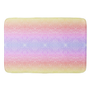 Tapis De Bain Dentelle séquentielle dégradé motif or rose violet