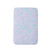 Tapis De Bain Dentelles de fleurs violettes florales inaltérable (Devant (Vertical))